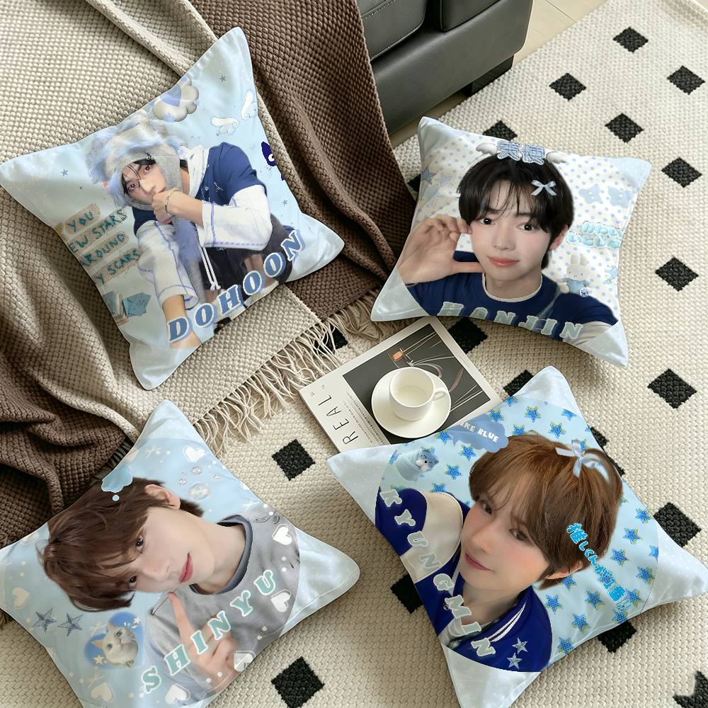 Home Textiles Group - KpopグループT-TWS枕ギフトホームオフィス装飾寝室ソファ車用クッションカバー45x45