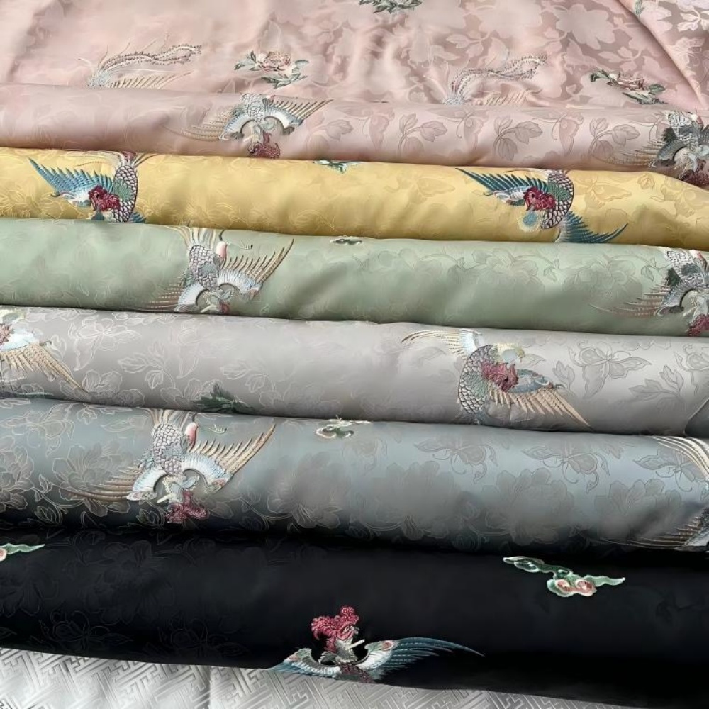 Home Textiles Importers In Usa - 民族衣装スタイルフェニックスフライングデザイン最高品質の割引価格ソフトな感触のジャカード生地寝具ホームテキスタイル