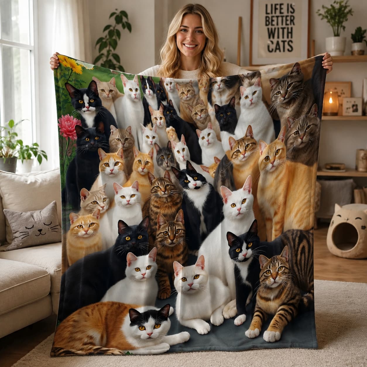Home Textiles Group - 猫用ソフトブランケット1枚、猫好きへのギフトに最適