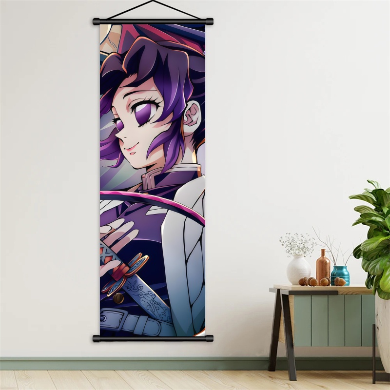 胡蝶しのぶ デーモンスレイヤーアートファブリック掛け軸、アニ - Home And Textiles のレビューと価格