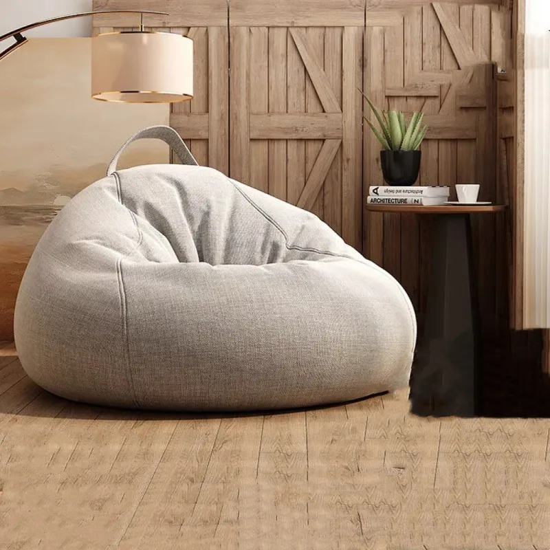 タタミ生地の怠惰なソファカバー,詰め物のない豆のバッグ,単色 - Floor Cushion Pouf のレビューと価格