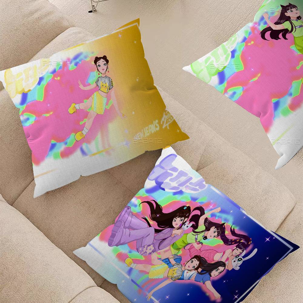 N-NewJeans 歌唱グループ アニメ クッションカバー - Home Textiles Group のレビューと価格