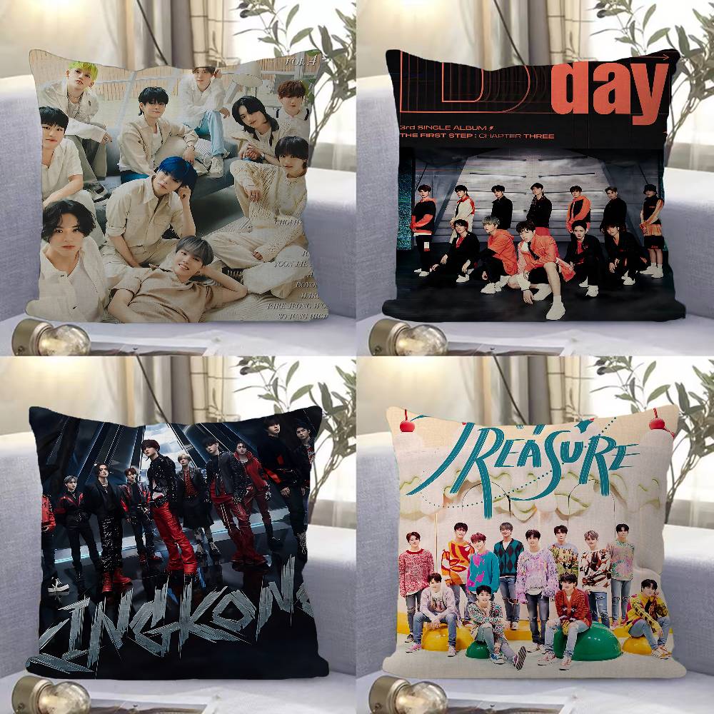 KpopグループT-TREASURE枕カバー、漫画風ソファ装 - Home Textiles Group のレビューと価格