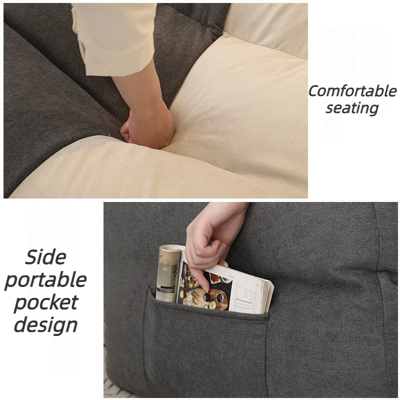 2人用ビーンバッグソファリラックスソフトレイジーパフソファリ - Floor Cushion Pouf のレビューと価格