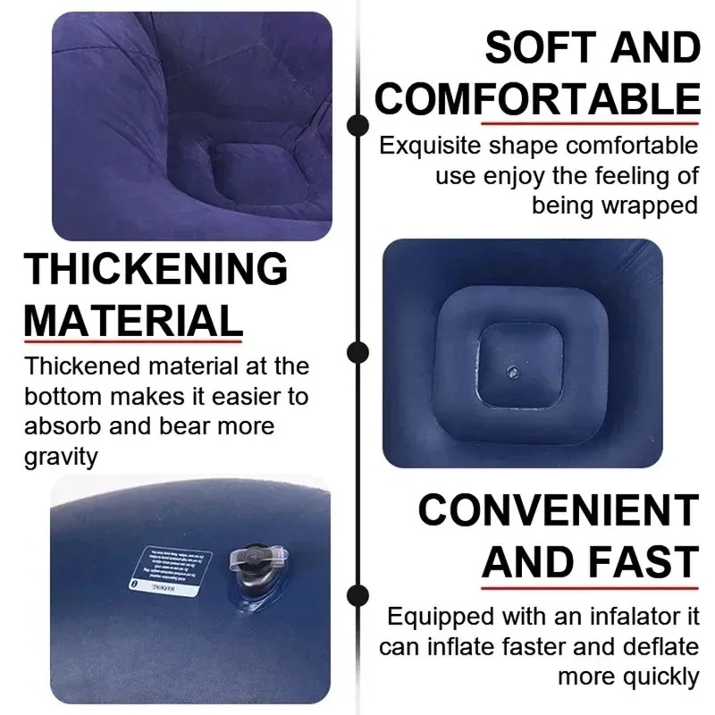 大型インフレータブルレイジーソファ PVCラウンジャービーン - Floor Cushion Pouf のレビューと価格
