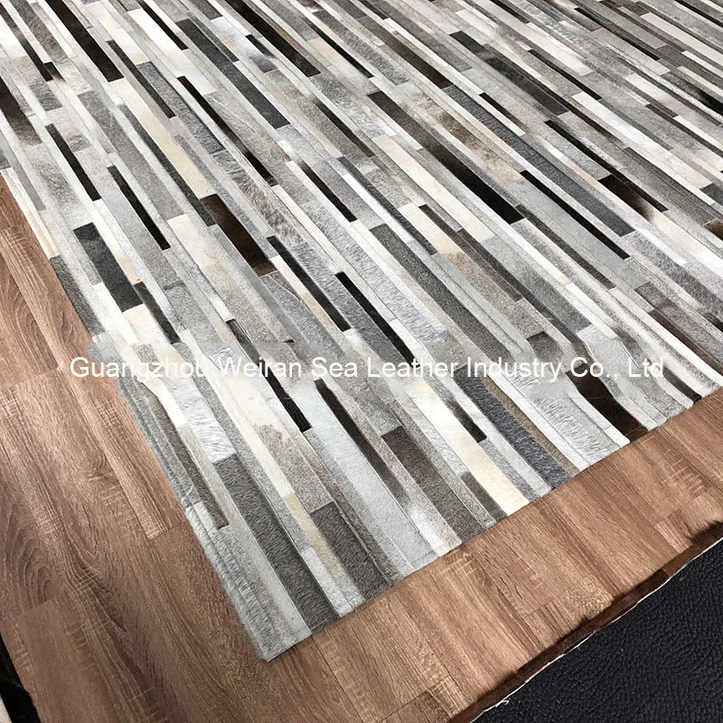 2026年輸入天然牛革パッチワークグレーカーペット、家庭用、 - Home Textiles Importers In Usa のレビューと価格