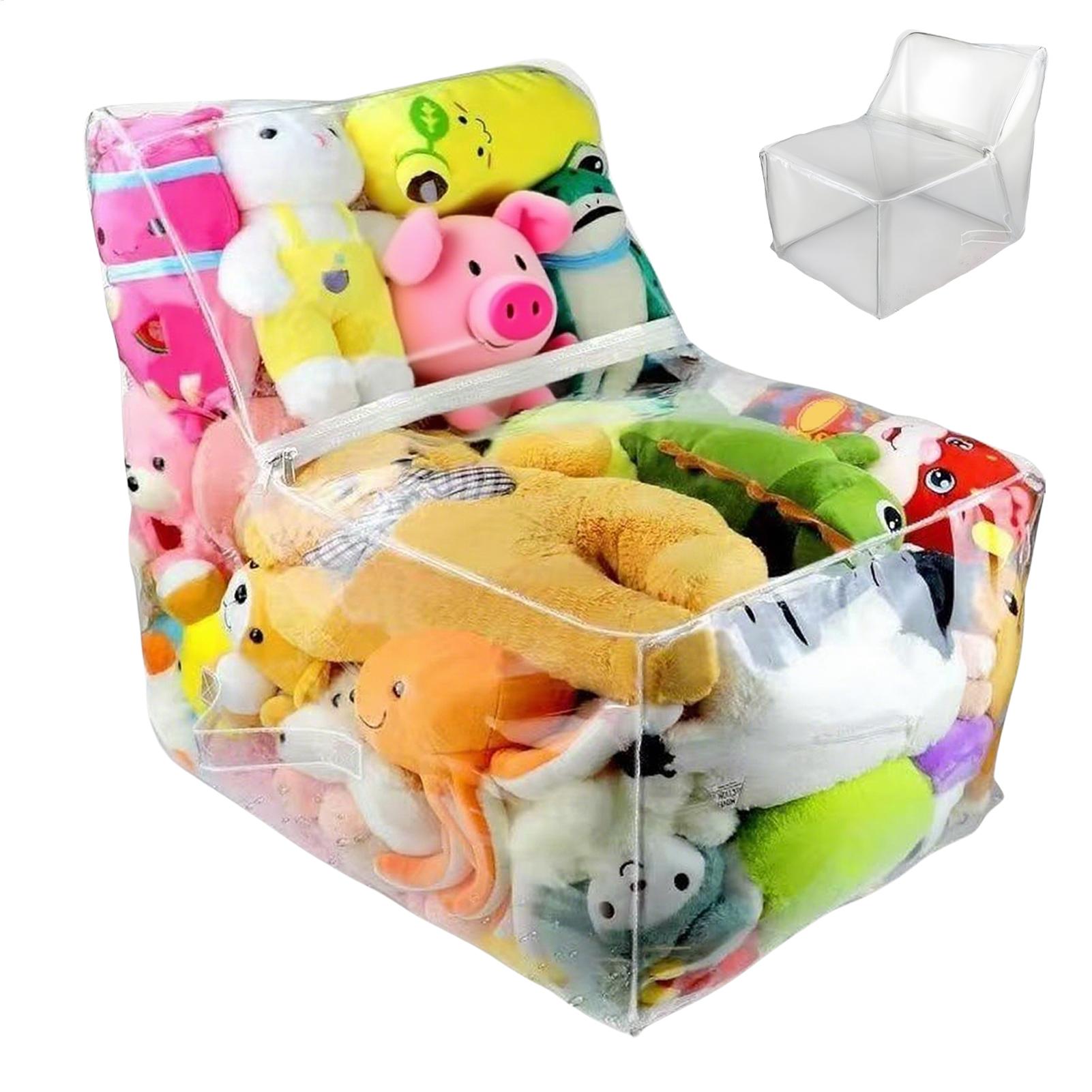 クリアなぬいぐるみビーンバッグチェアカバー、再利用可能なぬい - Floor Cushion Pouf のレビューと価格