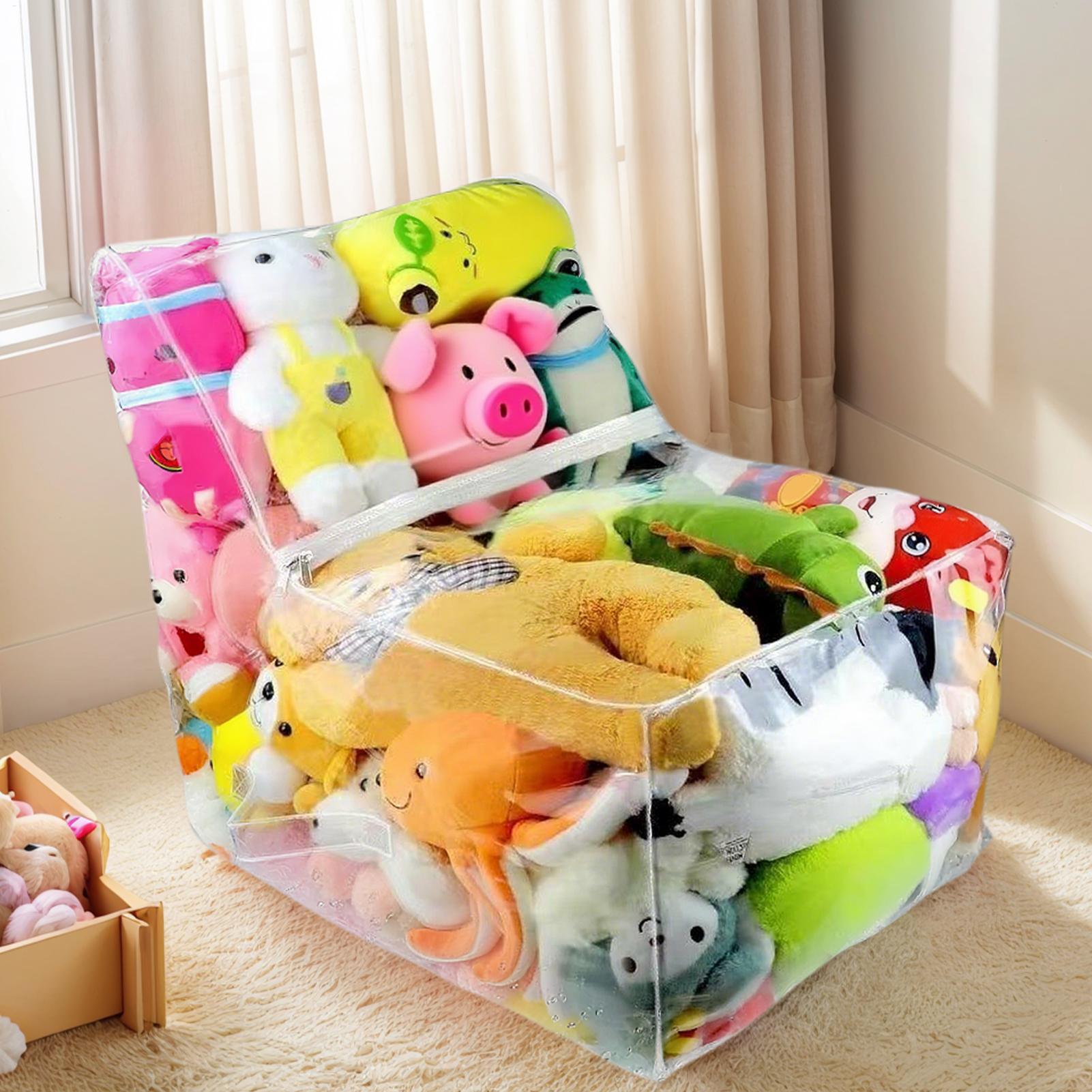 クリアなぬいぐるみビーンバッグチェアカバー、再利用可能なぬい - Floor Cushion Pouf のレビューと価格