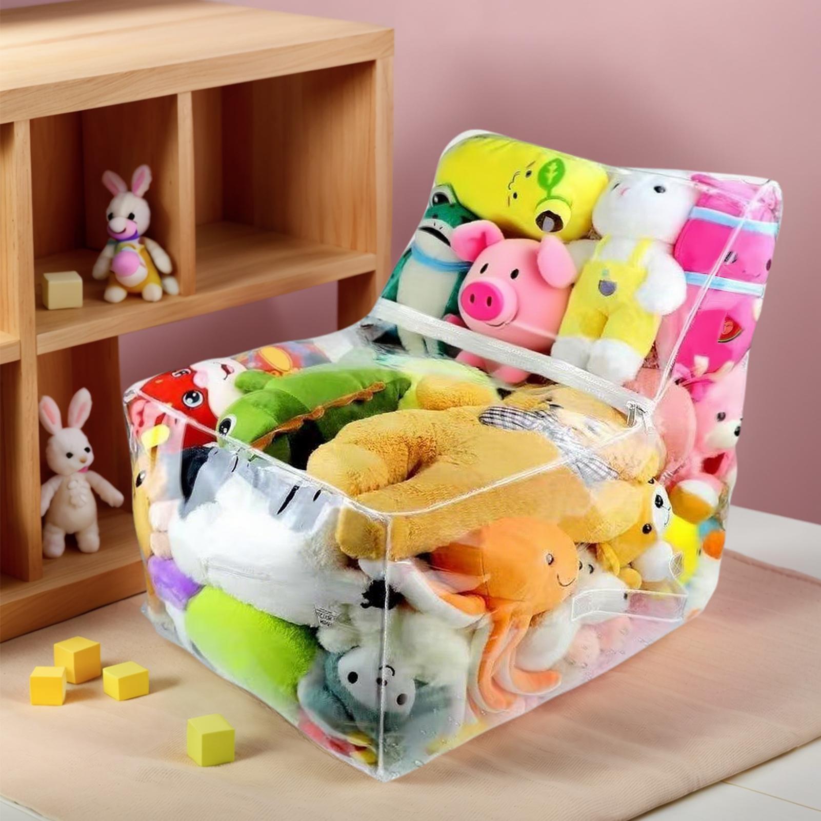 クリアなぬいぐるみビーンバッグチェアカバー、再利用可能なぬい - Floor Cushion Pouf のレビューと価格