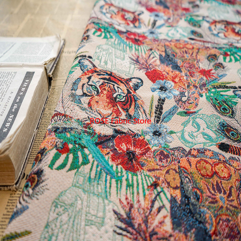 1 メートルタイガーパターン糸染めジャカード生地秋冬ソファホ - Home Textiles Importers In Usa のレビューと価格