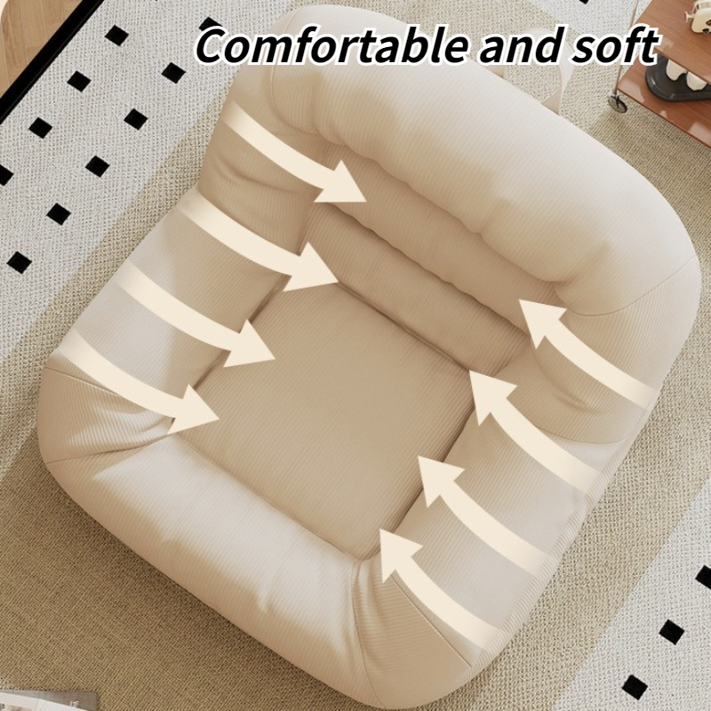 レイジービーンバッグソファ ポータブルで快適な小型ソファ リ - Floor Cushion Pouf のレビューと価格