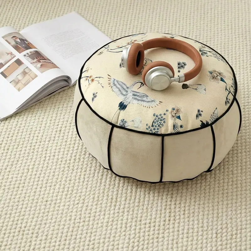 丸型中国風フロアプーフ、リビングルーム、寝室、バルコニー、出 - Floor Cushion Pouf のレビューと価格