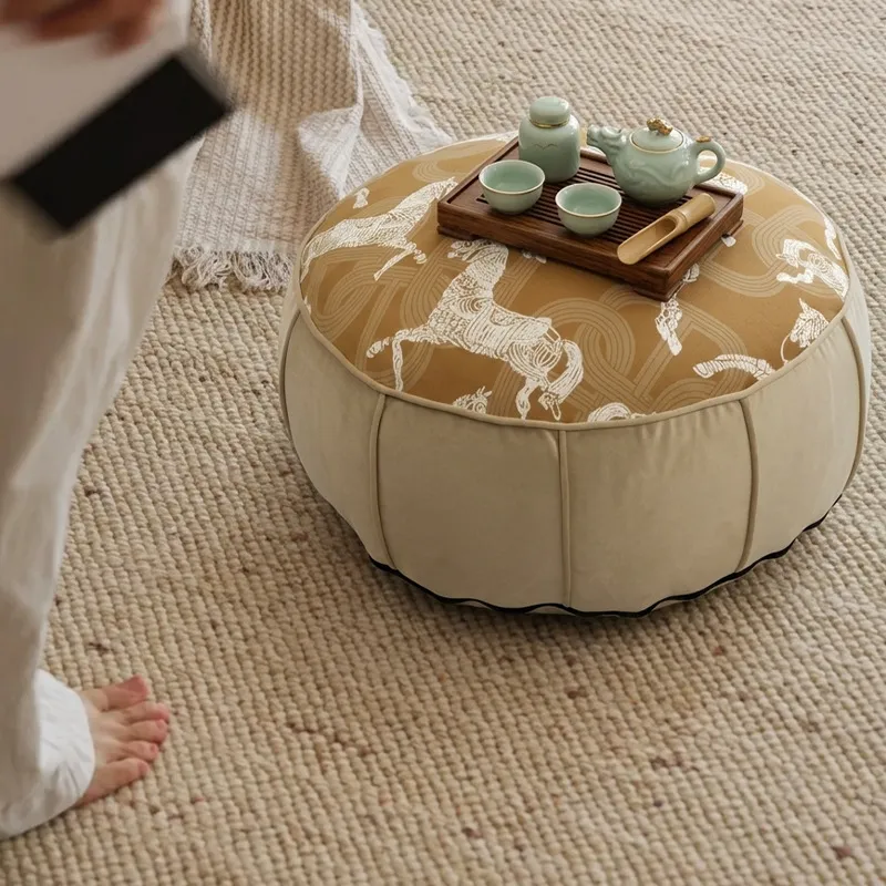 丸型中国風フロアプーフ、リビングルーム、寝室、バルコニー、出 - Floor Cushion Pouf のレビューと価格